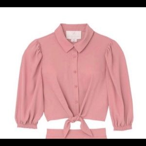 Gal Meets Glam - Claudia Two-Piece Set Top - Pink